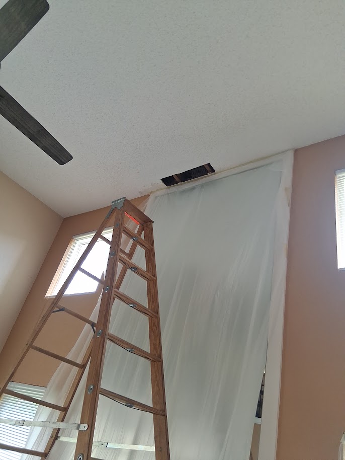 high ceiling hole repair